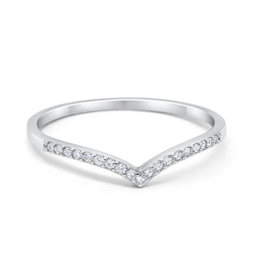 Eternity Wedding Band Ring Simulated Cubic Zirconia 925 Sterling Silver